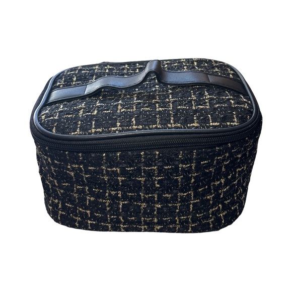 Handbags - Black and Gold Tweed Cosmetic Bag (3 for $12 item)